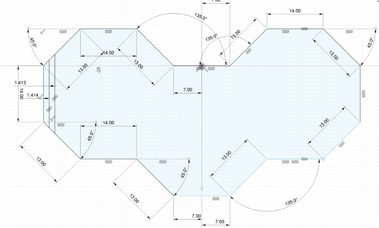 Fully constrained parametric base sketch